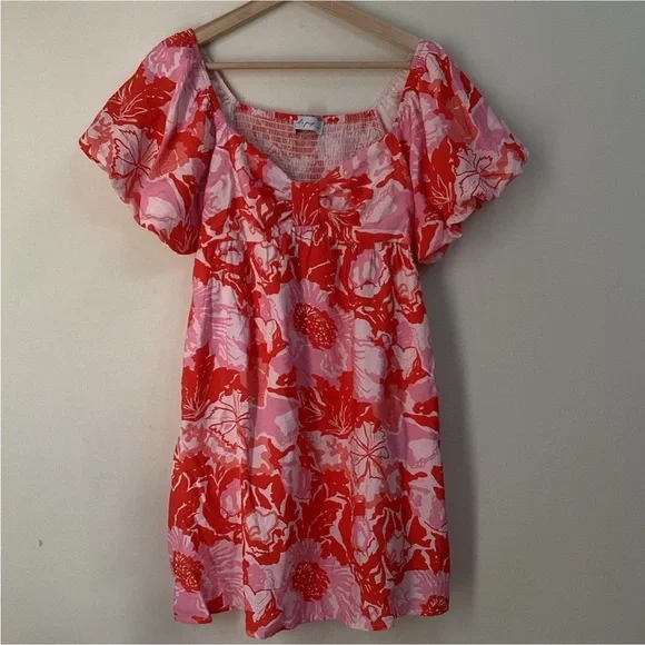 Petal & Pup Maggie Mini Dress - Pink/Red Floral - Picture 4 of 7